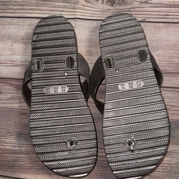 New Capelli New York Silver Grey Flip Flops Thong Sandals Women's Size 10 - Picture 2 of 3
